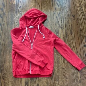 Red Hoodie with Zipper